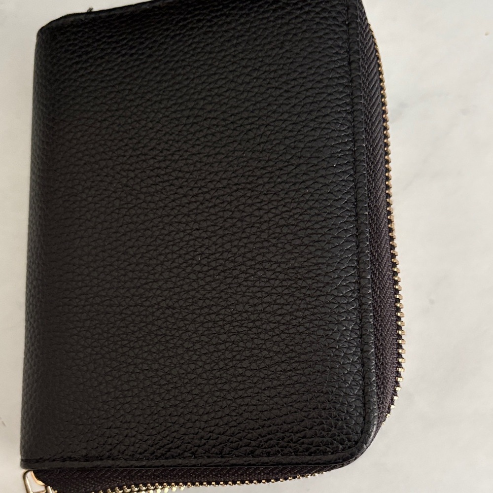 Black Textured Zip Wallet - Picture 1 of 6